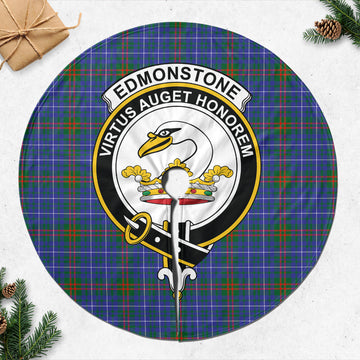 Edmonstone Tartan Christmas Tree Skirt with Family Crest 47*47 inch - Tartan Vibes Clothing