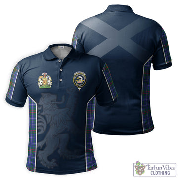 Edmonstone Tartan Men's Polo Shirt with Family Crest and Lion Rampant Vibes Sport Style Kid - Tartan Vibes Clothing