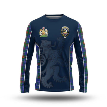 Edmonstone Tartan Long Sleeve T-Shirt with Family Crest and Lion Rampant Vibes Sport Style Unisex - Tartan Vibes Clothing