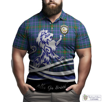 Edmonstone Tartan Polo Shirt with Alba Gu Brath Regal Lion Emblem Kid - Tartan Vibes Clothing