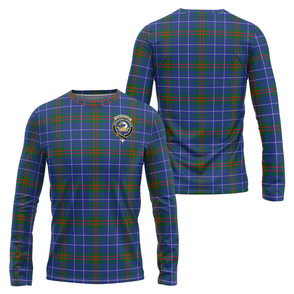 Edmonstone Tartan Long Sleeve T-Shirt with Family Crest Unisex - Tartan Vibes Clothing