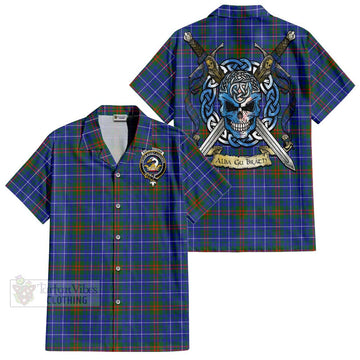 Edmonstone Tartan Hawaiian Shirt with Family Crest Celtic Skull Style Kid - Tartan Vibes Clothing