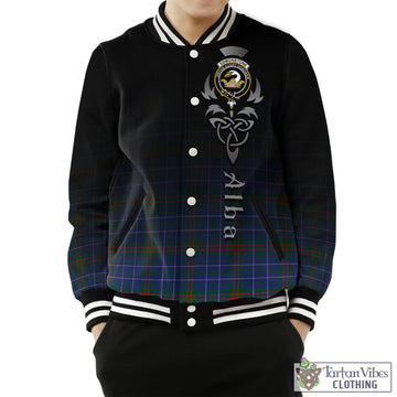Edmonstone Tartan Baseball Jacket Featuring Alba Gu Brath Family Crest Celtic Inspired Unisex - Tartan Vibes Clothing