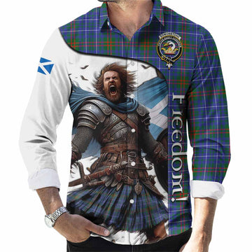 Edmonstone Crest Tartan Long Sleeve Button Shirt Inspired by the Freedom of Scottish Warrior Men's Shirt S - Tartan Vibes Clothing