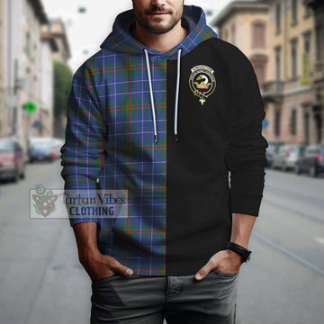 Edmonstone Tartan Hoodie with Family Crest and Half Of Me Style Zip Hoodie - Tartan Vibes Clothing