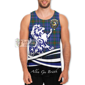 Edmonstone Tartan Men's Tank Top with Alba Gu Brath Regal Lion Emblem Men - Tartan Vibes Clothing
