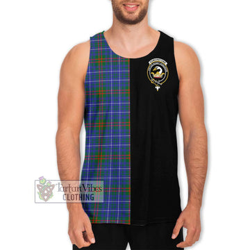Edmonstone Tartan Men's Tank Top with Family Crest and Half Of Me Style Men - Tartan Vibes Clothing