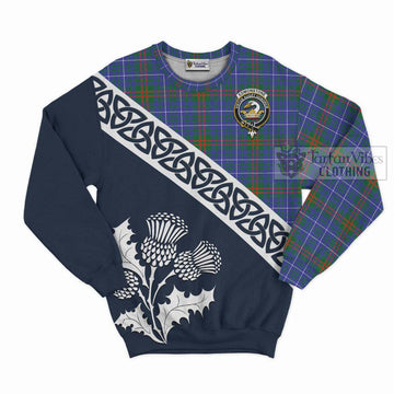 Edmonstone Tartan Sweatshirt Featuring Thistle and Scotland Map Unisex - Tartan Vibes Clothing