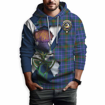 Tartan Vibes Clothing Edmonstone Tartan Family Crest Hoodie Scottish Thistle Celtic Inspired