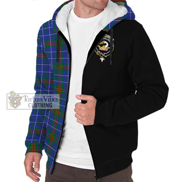 Edmonstone Tartan Sherpa Hoodie with Family Crest and Half Of Me Style Unisex S - Tartan Vibes Clothing