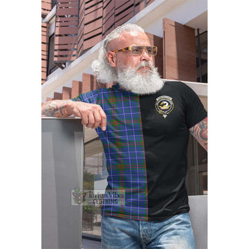 Edmonstone Tartan Cotton T-shirt with Family Crest and Half Of Me Style Men's Shirt - Tartan Vibes Clothing