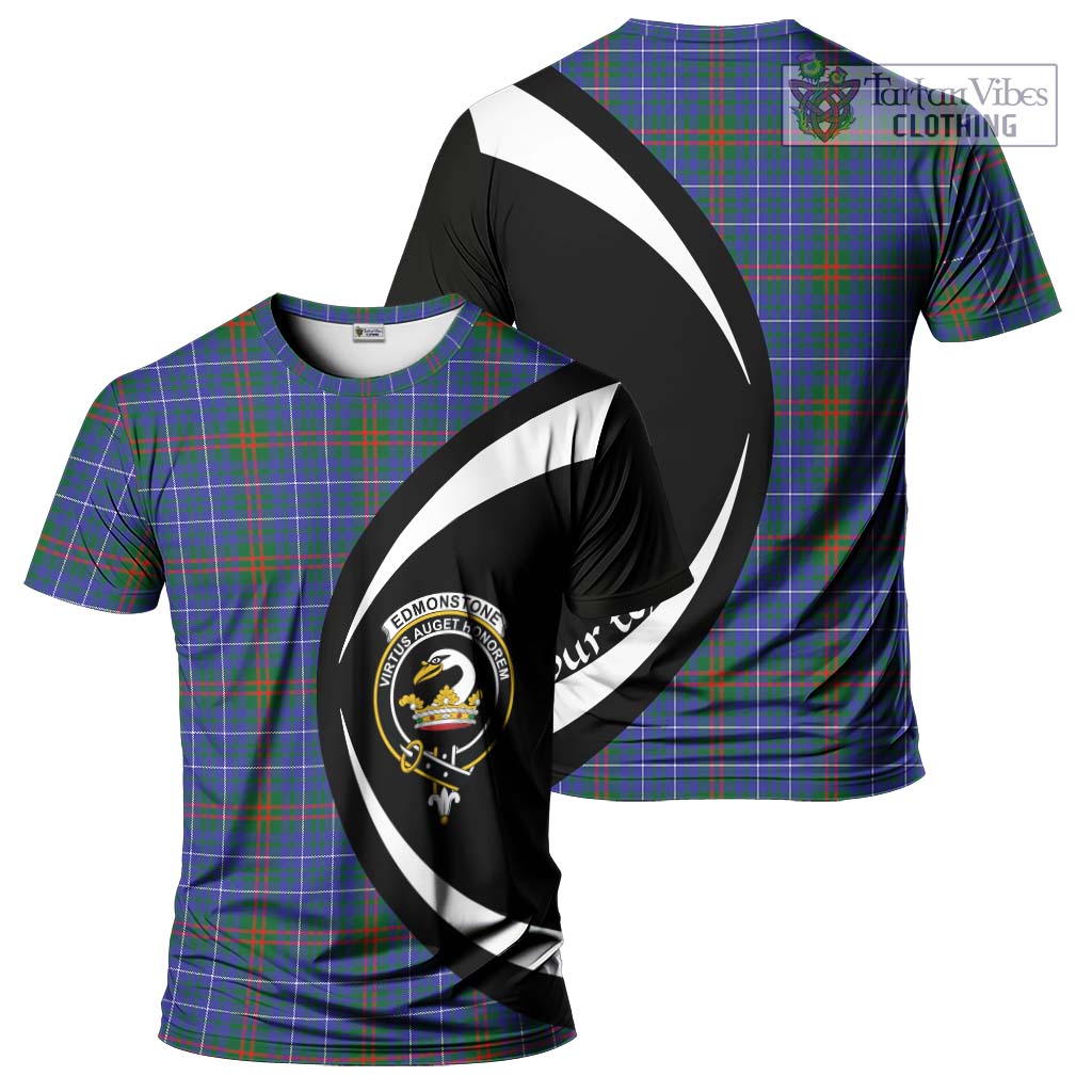 Edmonstone Tartan T-Shirt with Family Crest Circle Style Kid's Shirt - Tartan Vibes Clothing