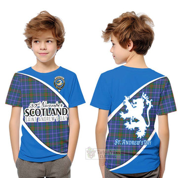 Edmonstone Family Crest Tartan Kid T-Shirt Celebrate Saint Andrew's Day in Style Youth XL Size14 - Tartan Vibes Clothing