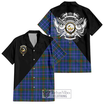 Edmonstone Tartan Hawaiian Shirt with Family Crest and Military Logo Style Kid - Tartan Vibes Clothing