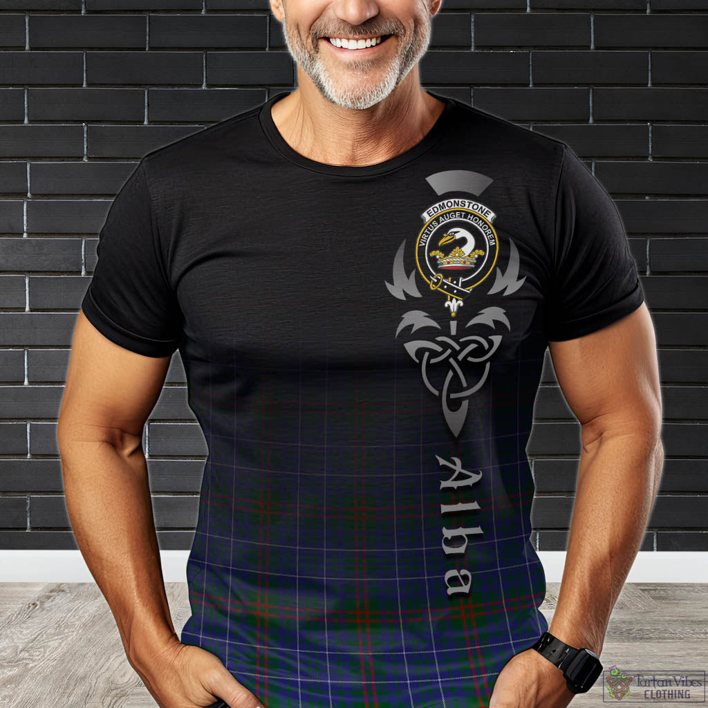 Edmonstone Tartan T-Shirt Featuring Alba Gu Brath Family Crest Celtic Inspired Kid's Shirt - Tartan Vibes Clothing