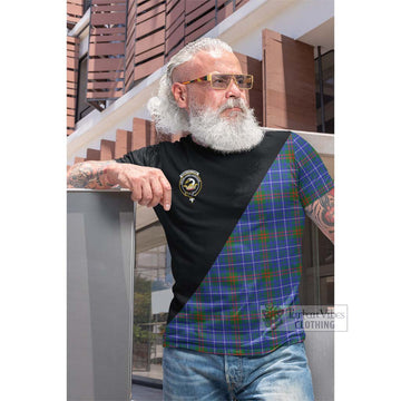 Edmonstone Tartan Cotton T-shirt with Family Crest and Military Logo Style Men's Shirt - Tartan Vibes Clothing