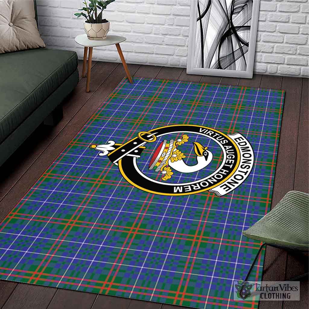 Edmonstone Tartan Area Rug with Family Crest L 59*86 inch (150x220 cm) - Tartan Vibes Clothing