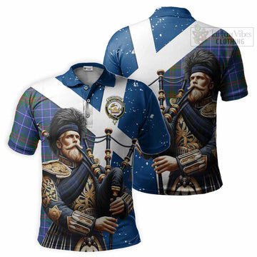 Edmonstone Tartan Polo Shirt with Family Crest Scottish Bagpiper Vibes Kid - Tartan Vibes Clothing
