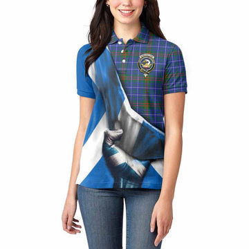 Edmonstone Tartan Women's Polo Shirt with Family Crest Scotland Patriotic Style Women - Tartan Vibes Clothing