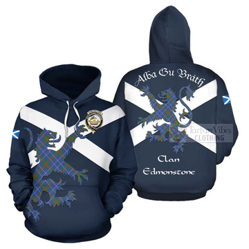 Edmonstone Tartan Lion Rampant Hoodie Proudly Display Your Heritage with Alba Gu Brath and Clan Name Zip Hoodie - Tartan Vibes Clothing