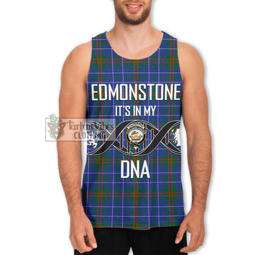 Edmonstone Tartan Men's Tank Top with Family Crest DNA In Me Style Men - Tartan Vibes Clothing