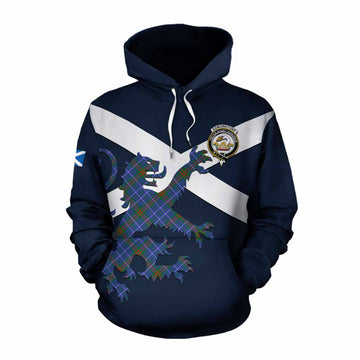 Edmonstone Tartan Lion Rampant Cotton Hoodie Proudly Display Your Heritage with Alba Gu Brath and Clan Name Pullover Hoodie XS - Tartan Vibes Clothing