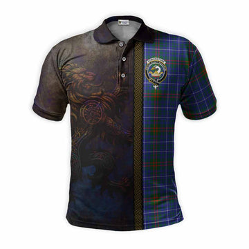 Tartan Vibes Clothing Edmonstone Tartan Family Crest Polo Shirt Alba Gu Brath Be Brave Lion Ancient Style
