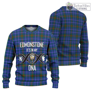 Edmonstone Tartan Ugly Sweater with Family Crest DNA In Me Style Unisex - Tartan Vibes Clothing