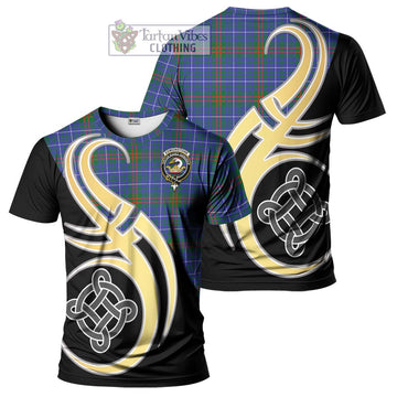 Edmonstone Tartan T-Shirt with Family Crest and Celtic Symbol Style Kid's Shirt - Tartan Vibes Clothing