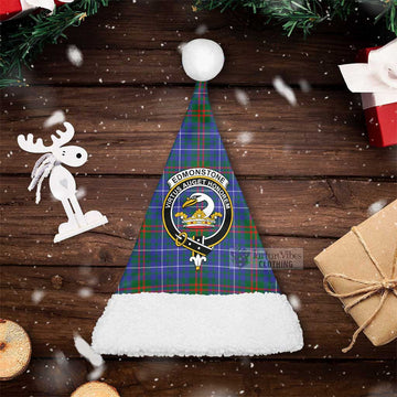 Edmonstone Tartan Christmas Santa Hats with Family Crest Christmas Hat S 20.5in (52cm) - Tartan Vibes Clothing