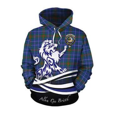 Edmonstone Tartan Cotton Hoodie with Alba Gu Brath Regal Lion Emblem Pullover Hoodie XS - Tartan Vibes Clothing