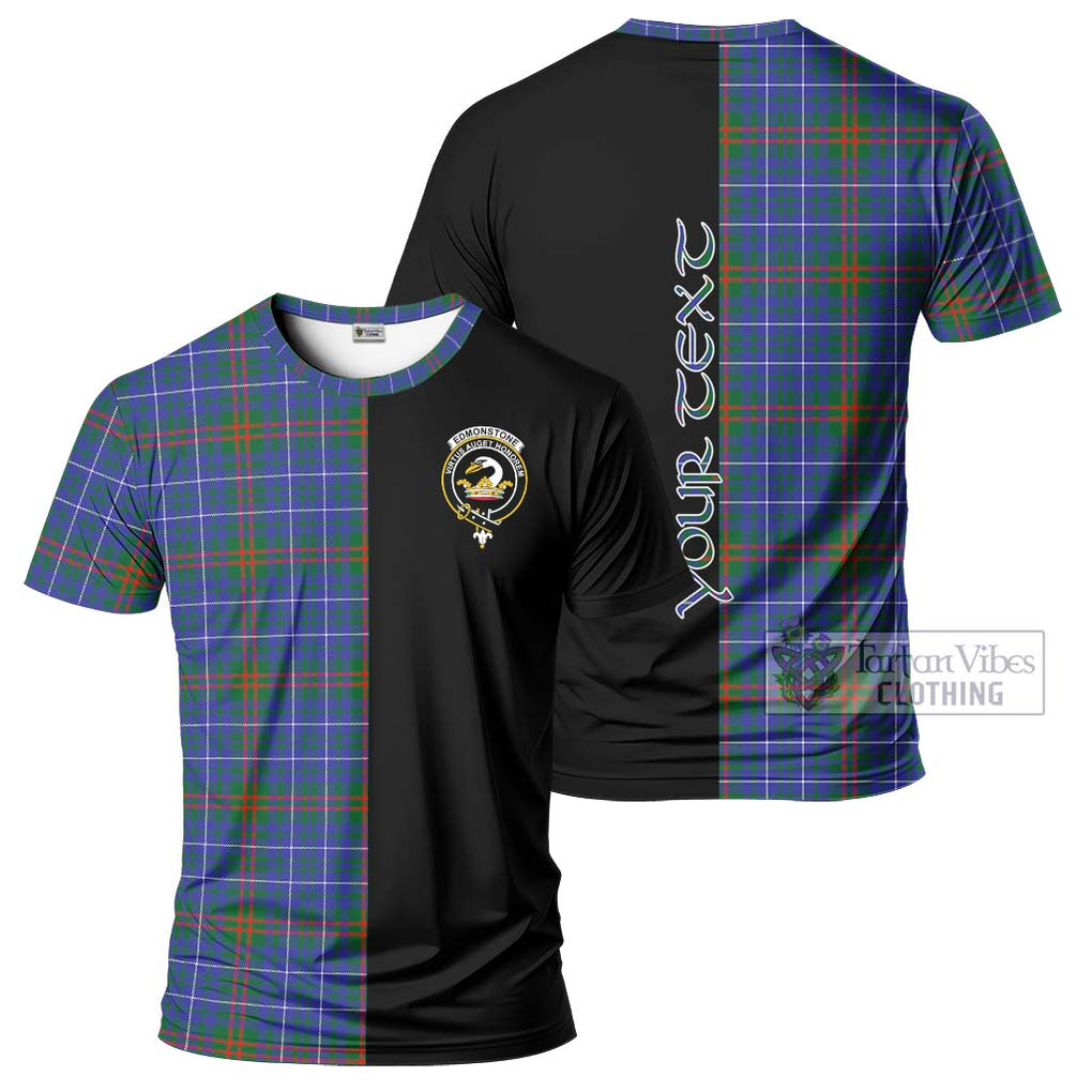 Edmonstone Tartan T-Shirt with Family Crest and Half Of Me Style Kid's Shirt - Tartan Vibes Clothing