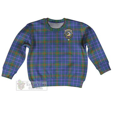 Edmonstone Tartan Kid Ugly Sweater with Family Crest Kid - Tartan Vibes Clothing