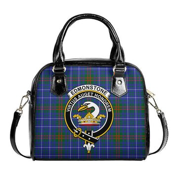 Edmonstone Tartan Shoulder Handbags with Family Crest One Size 9*21*24 cm (3.54*8.27*9.45 inches) - Tartan Vibes Clothing