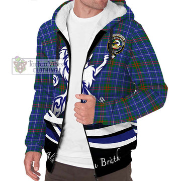Edmonstone Tartan Sherpa Hoodie with Alba Gu Brath Regal Lion Emblem Unisex S - Tartan Vibes Clothing