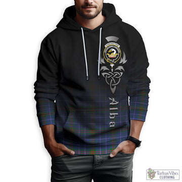 Edmonstone Tartan Hoodie Featuring Alba Gu Brath Family Crest Celtic Inspired Zip Hoodie - Tartan Vibes Clothing