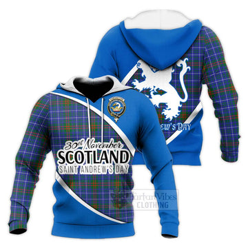 Edmonstone Family Crest Tartan Knitted Hoodie Celebrate Saint Andrew's Day in Style Unisex Knitted Pullover Hoodie - Tartan Vibes Clothing