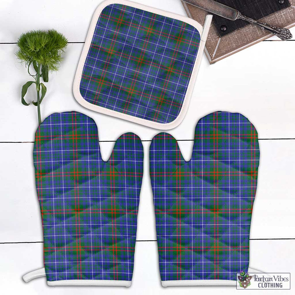 Edmonstone Tartan Combo Oven Mitt & Pot-Holder Combo 2 Oven Mitt & 1 Pot-Holder Black - Tartan Vibes Clothing