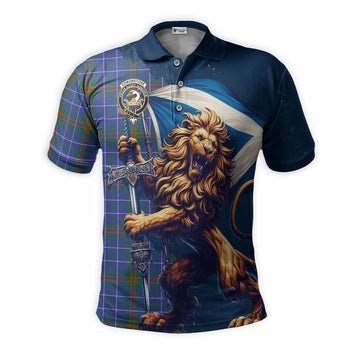 Edmonstone Tartan Family Crest Men's Polo Shirt with Scottish Majestic Lion Kid - Tartan Vibes Clothing