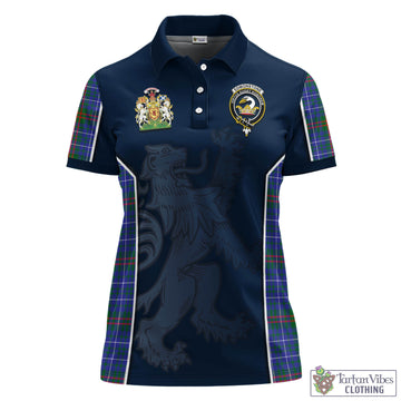 Edmonstone Tartan Women's Polo Shirt with Family Crest and Lion Rampant Vibes Sport Style