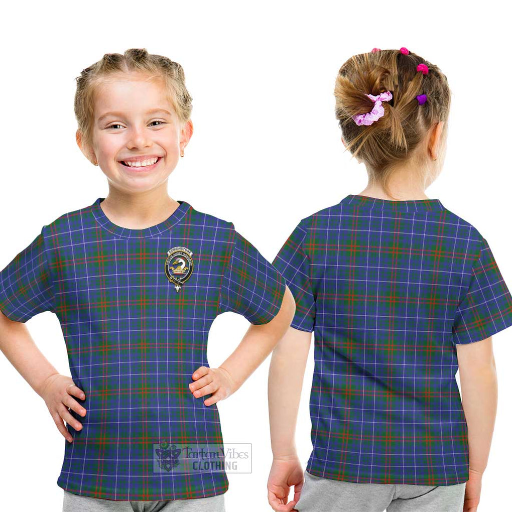 Edmonstone Tartan Kid T-Shirt with Family Crest - Tartan Vibes Clothing
