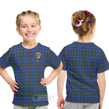 Edmonstone Tartan Kid T-Shirt with Family Crest - Tartan Vibes Clothing