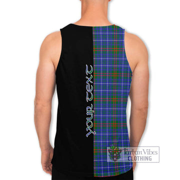Edmonstone Tartan Men's Tank Top with Family Crest and Half Of Me Style - Tartan Vibes Clothing
