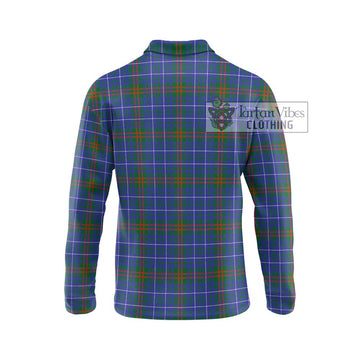 Edmonstone Tartan Long Sleeve Polo Shirt with Family Crest DNA In Me Style - Tartan Vibes Clothing