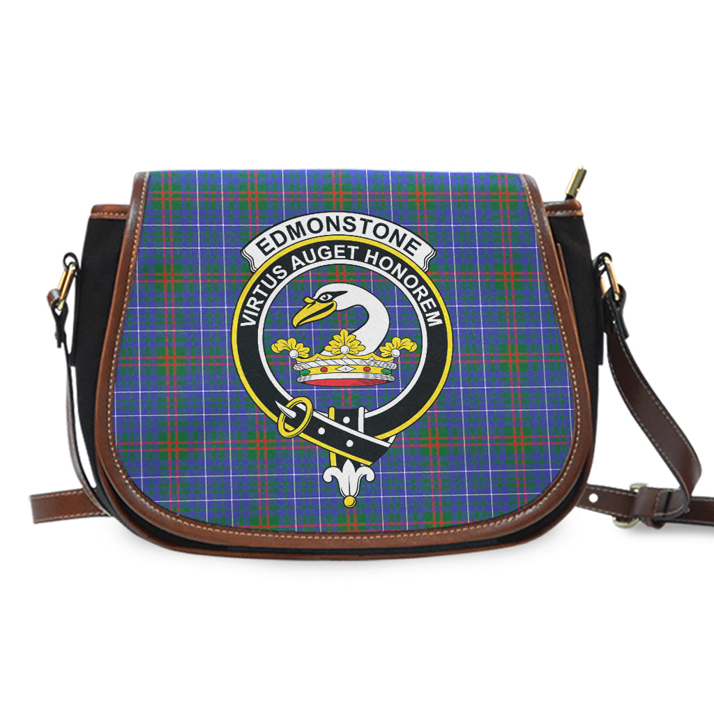 Edmonstone Tartan Saddle Bag with Family Crest - Tartan Vibes Clothing