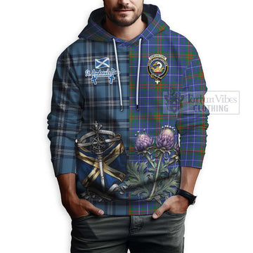 Edmonstone Tartan Hoodie Happy St. Andrew's Day Half Tartan Style - Tartan Vibes Clothing