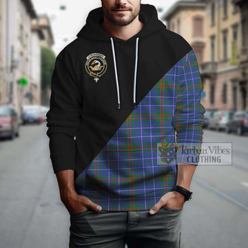 Edmonstone Tartan Hoodie with Family Crest and Military Logo Style - Tartan Vibes Clothing