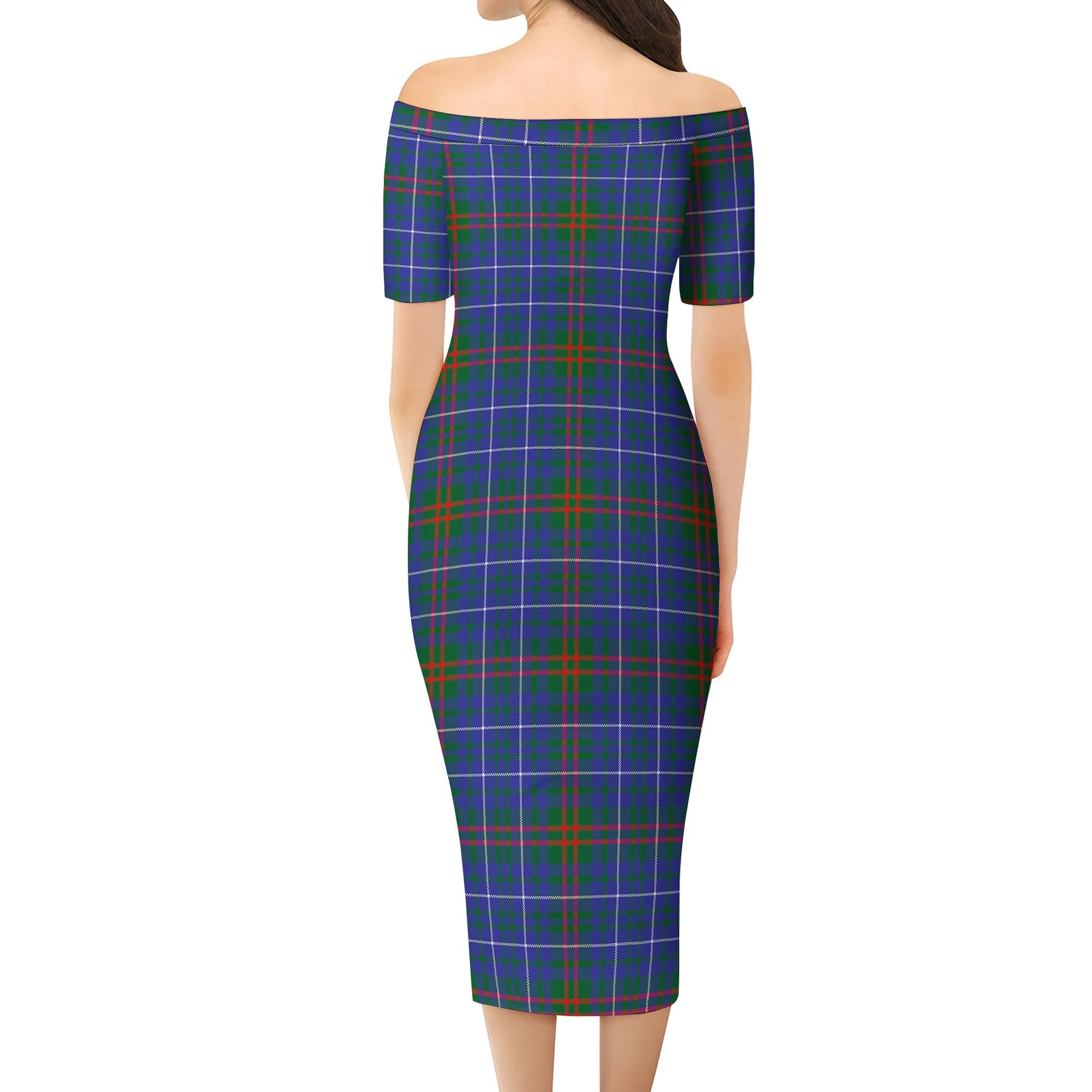 Edmonstone Tartan Off Shoulder Lady Dress - Tartan Vibes Clothing