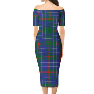 Edmonstone Tartan Off Shoulder Lady Dress - Tartan Vibes Clothing