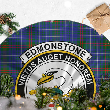 Edmonstone Tartan Christmas Tree Skirt with Family Crest - Tartan Vibes Clothing